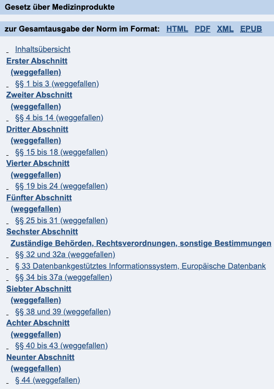 Medizinproduktegesetz MPG - Noch Nicht Ganz Obslet